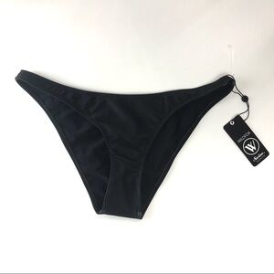 Wildfox Black Claw Print Back Bikini Swim Bottom